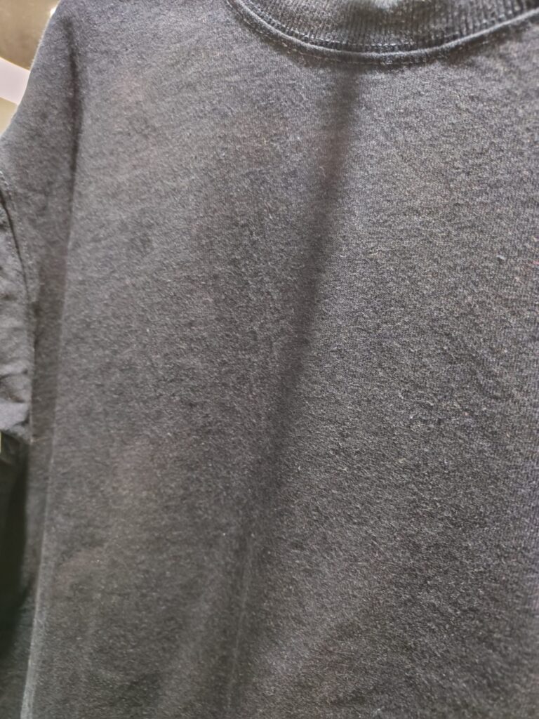 シワがのびたTシャツ
