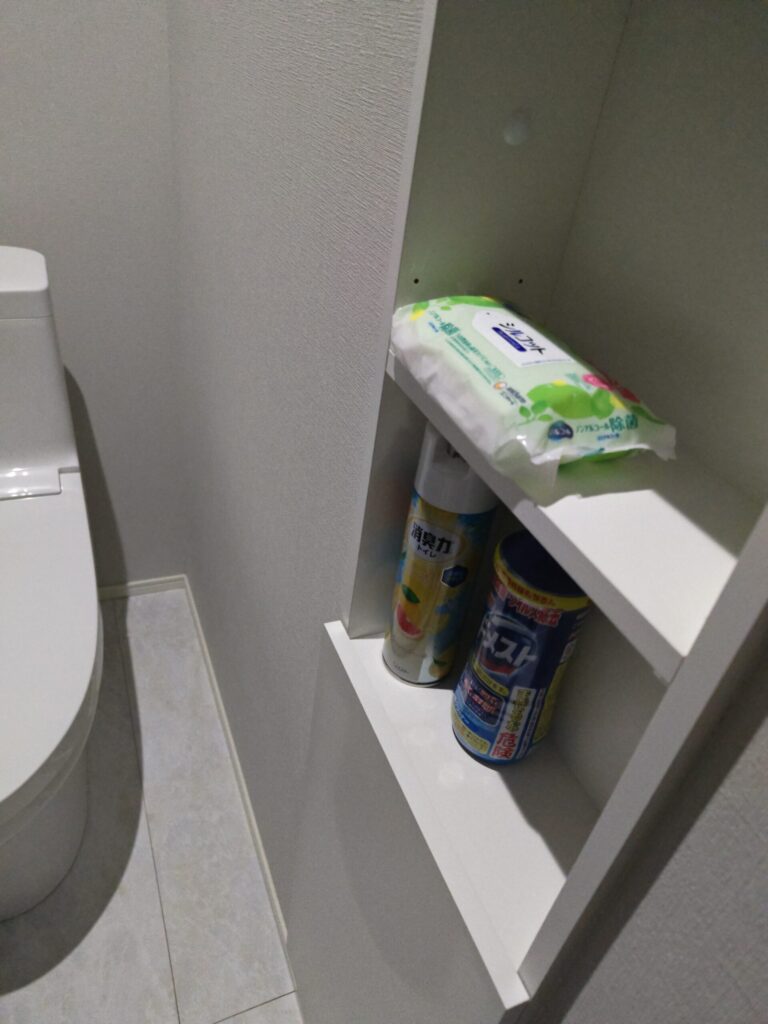 掃除用具は見えるところに